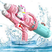 Trade Shop - Pistola Ad Acqua Per Bambini A Forma Di Unicorno Giocattolo A Doppio Spruzzo 21cm 618559 -
