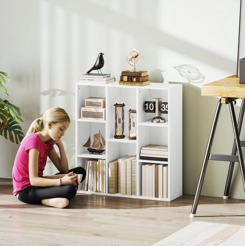 Libreria a 8 scomparti con struttura versatile