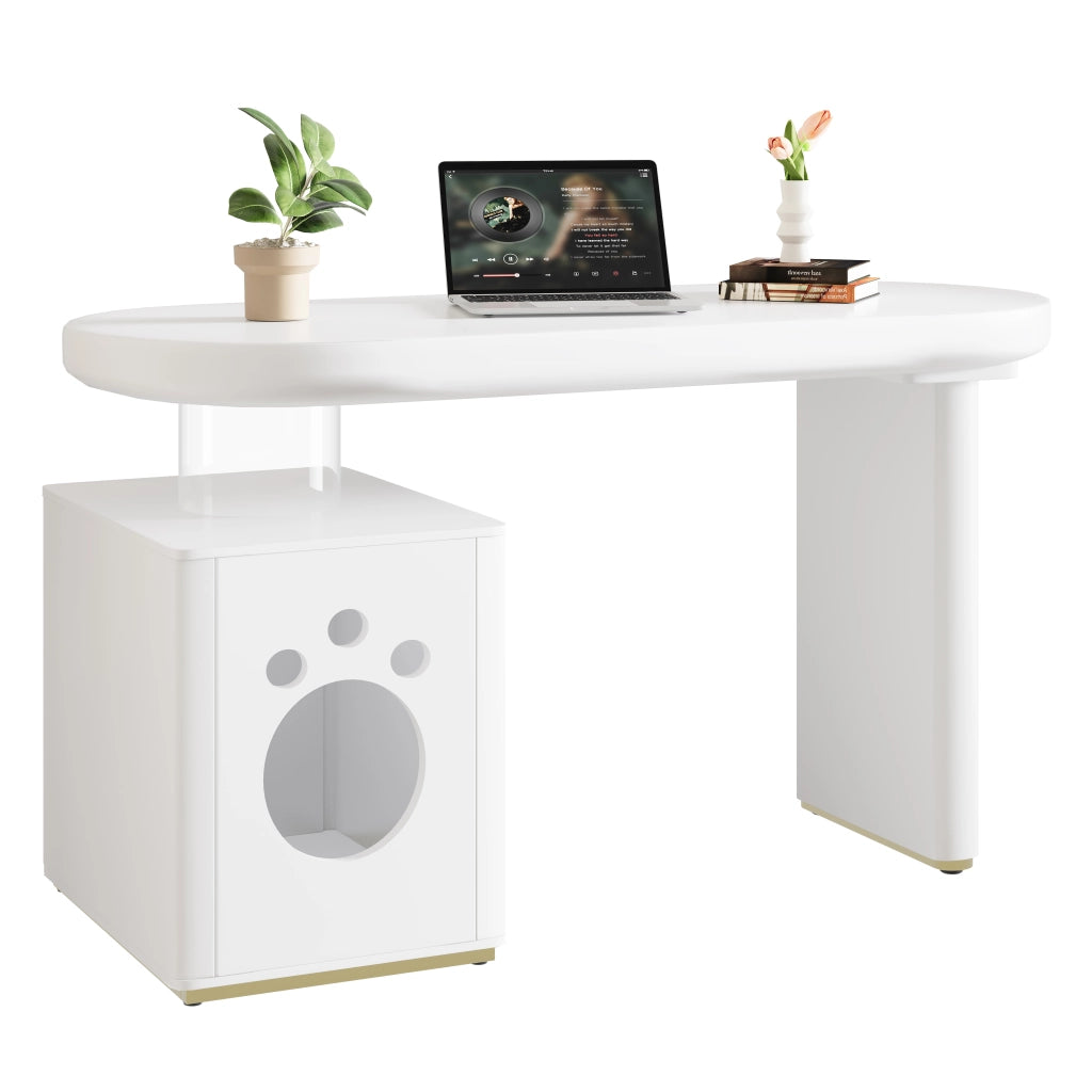 Scrivania Bianca ¨C MINIMAL ¨C 117x50x76 cm, Legno Laccato, Stile Francese Moderno