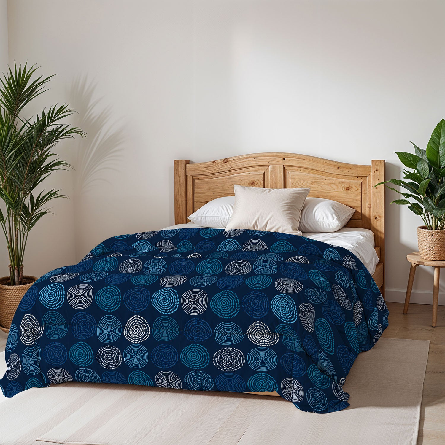 Trapunta Invernale Matrimoniale Stampata in Microfibra 200gr Double Face Ipnotic