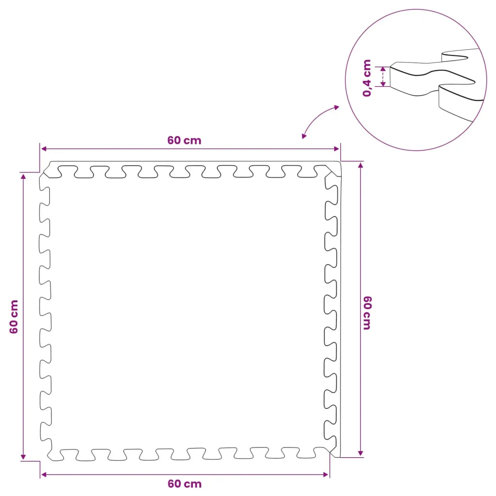 Tappeti 12 pcs Blu 4,32 m² Schiuma EVA 42040734