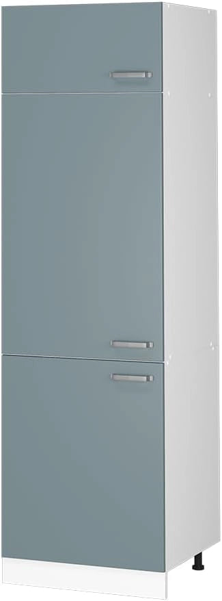Frontale cucina R-Line, Grigio-blu, 59.6 x 196 cm frontale del mobile per mobile per frigorifero