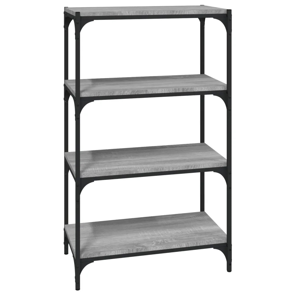 Libreria Grigio Sonoma 60x33x100 cm Legno Multistrato e Acciaio 819330
