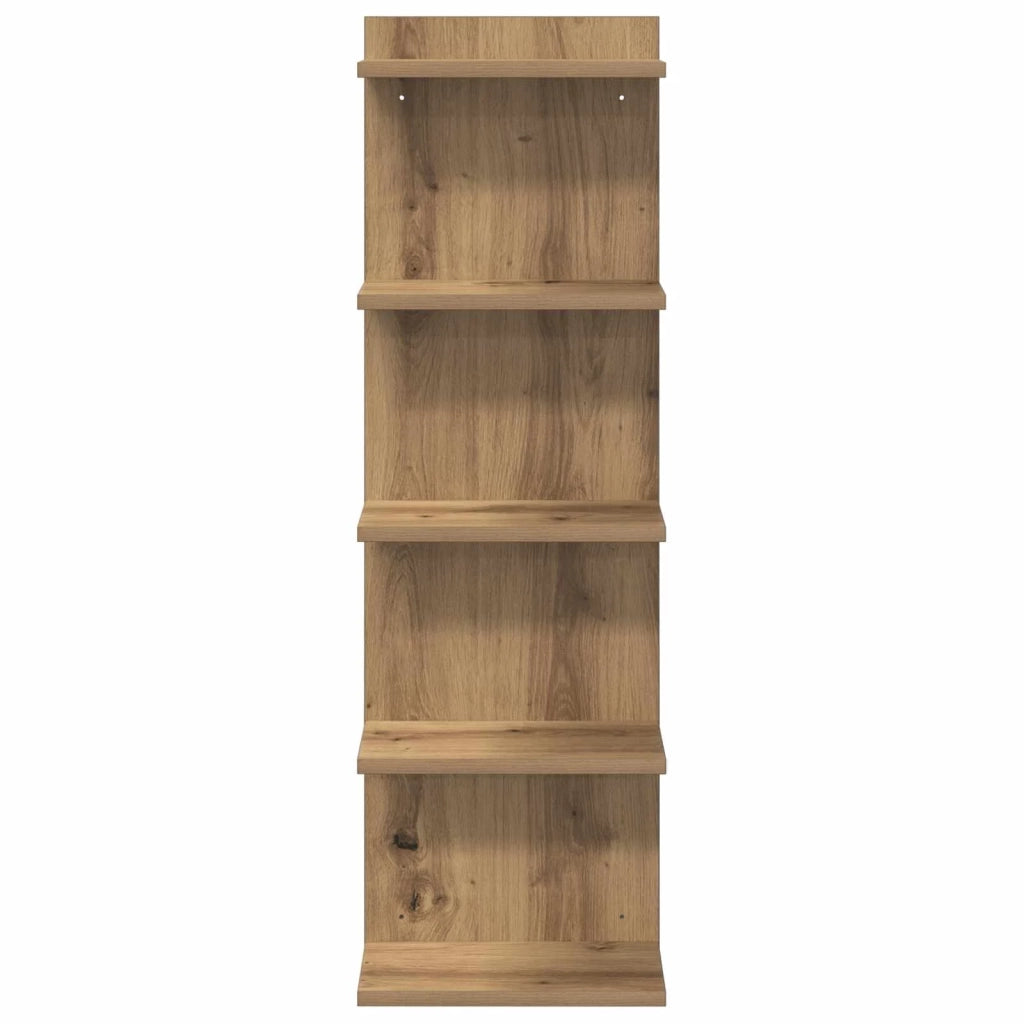 Scaffale da parete 2 pcs Rovere Artigianale 30 x 15 x 100 cm 8012411