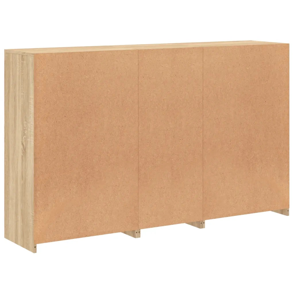 Credenza | Madia | Buffet da pranzo | Armadio da pranzo con Luci LED Rovere Sonoma 162x37x100 cm