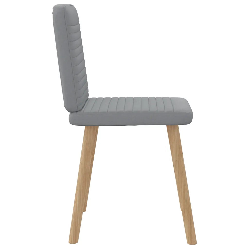 Sedie da Pranzo 4 pz Grigio Chiaro in Tessuto 3315244