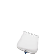 Pirolo Set 6 Bicchieri Junior Blu in Vetro Borosilicato - Design a Trottola Ruotante con Base Obliqua - Eleganti Tumbler per Uso Quotidiano e Decor