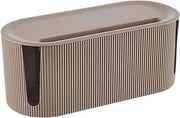 Cassetta di Stoccaggio per Cavi - Organizzatore per Cavi - Organizzazione del Ufficio - Grande Capacità - 35 x 19,41 x 16 cm - Marrone