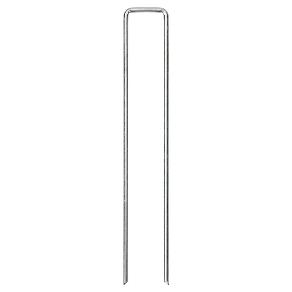 Picchetti da Terra a Forma di U 25pz 20x4 cm in Acciaio Zincato