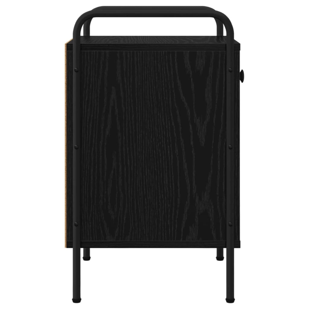 Armadio da Notte Rovere Nero 35 x 36,5 x 61 cm 8007647