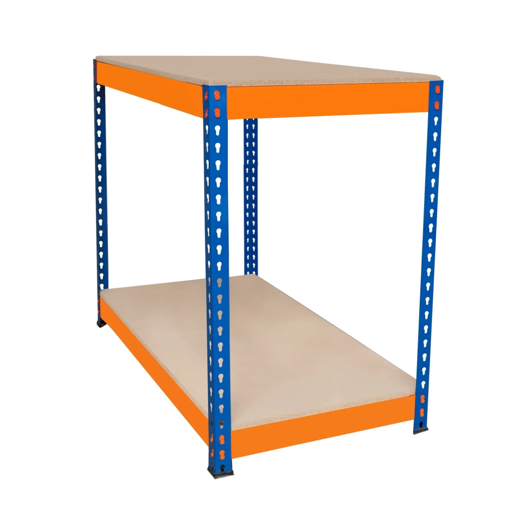 Banco da Lavoro a 2 Ripiani S-Rax - Postazione di lavoro 300kg - 90x60x90cm