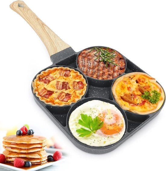 Piastra per pancake per cucina all'aperto - padella in acciaio inossidabile per induzione - padella antiaderente per uova