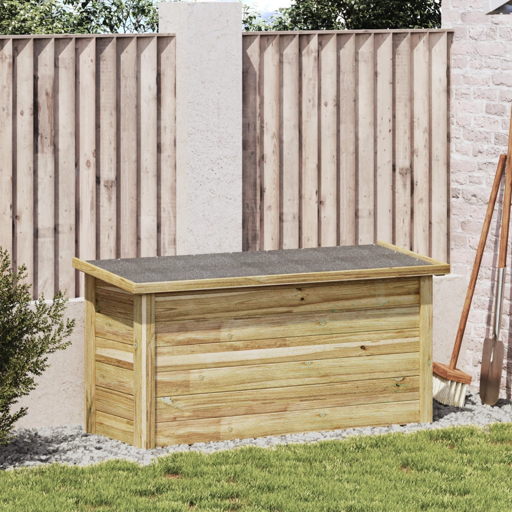 Scatola di Stoccaggio in Legno Trattato di Pino 44x119x57 cm