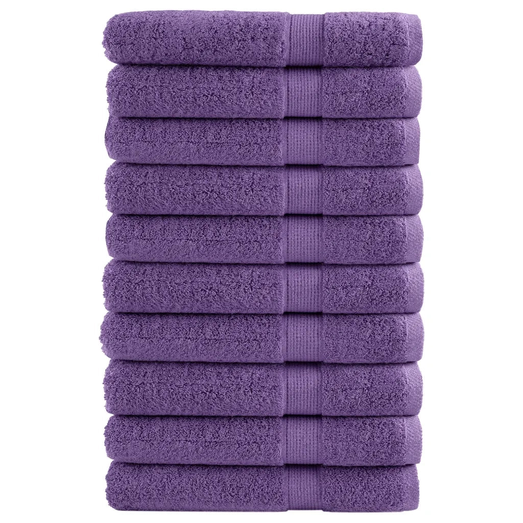 Asciugamani per Sauna SOLUND 10 pz Viola 80x200cm 600 g/mÂ²