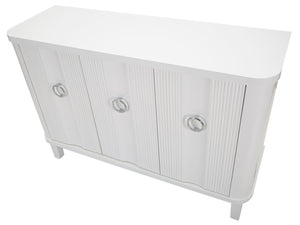 Mobile Shine 120x84x40 cm in Legno MDF e Metallo Bianco