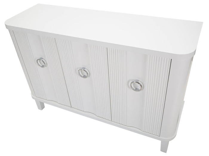 Mobile Shine 120x84x40 cm in Legno MDF e Metallo Bianco