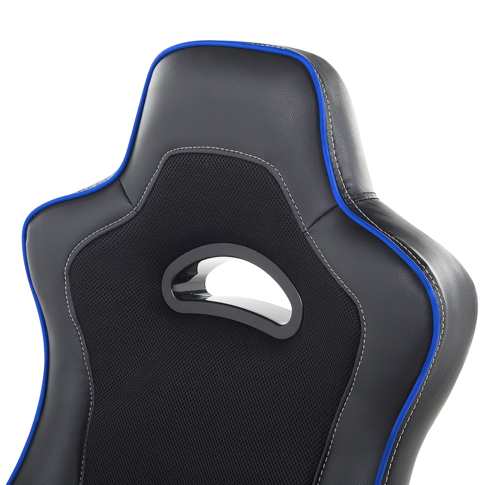 Sedia da ufficio Girevole in ecopelle nera con ruote regolabili in altezza ergonomica moderna