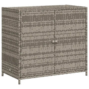 Mobile contenitore da giardino moderno grande capacità 83 x 45 x 76 cm in resina intrecciata grigia 02_0047418