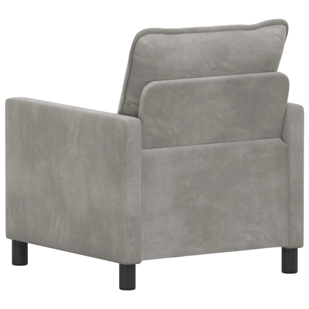 Divano Grigio Chiaro 76 x 81 x 87,5 cm Velluto