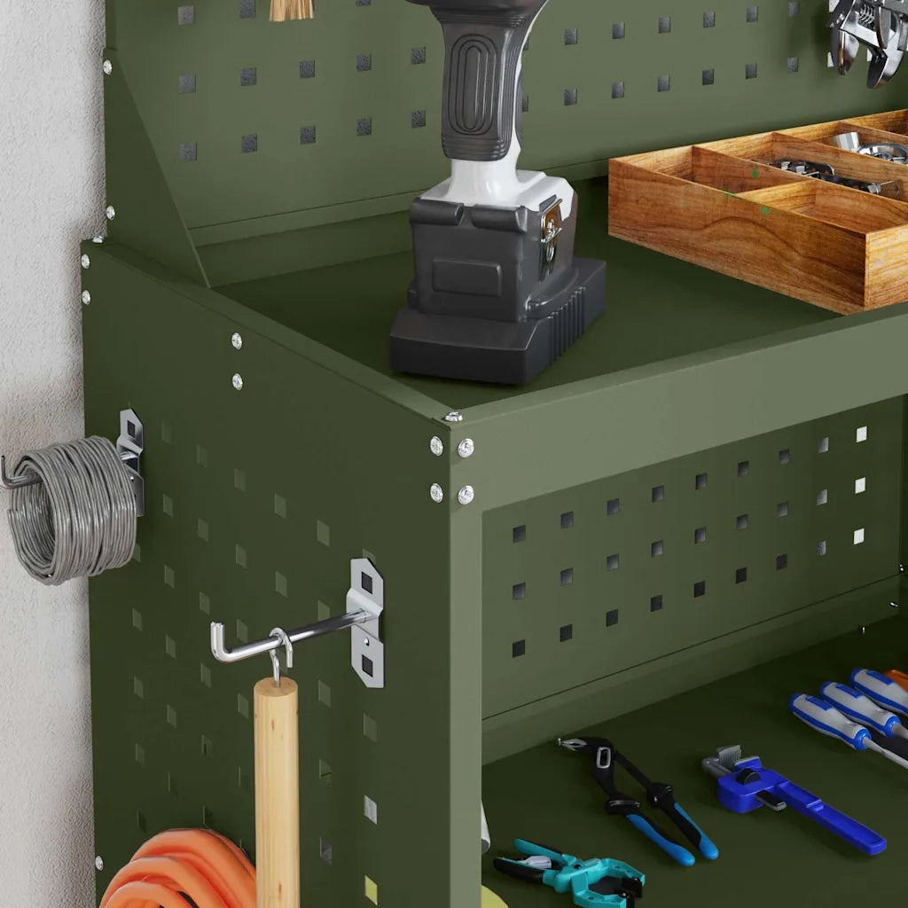 Carrello per Attrezzi con ruota Verde oliva 65 x 35 x 111 cm CFW6973430