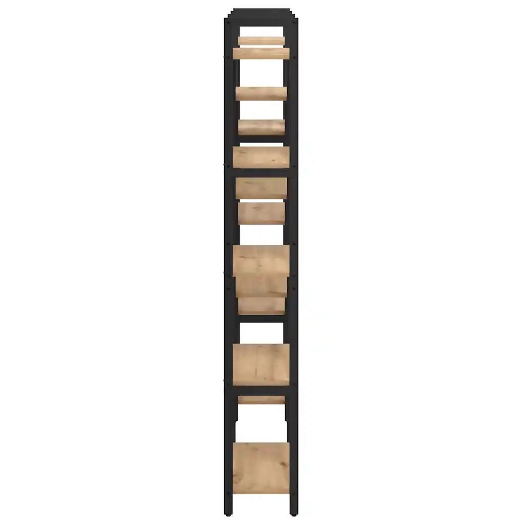 vidaXL Libreria rovere artigianale 156 x 25 x 167.5 cm