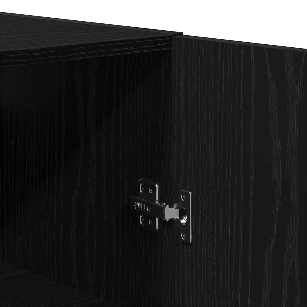 Mobiletto a muro 2 pcs Rovere Nero 69,5 x 34 x 90 cm 3333101