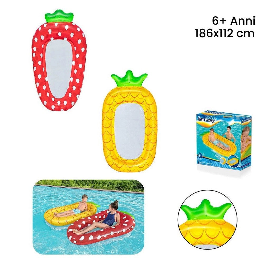 Trade Shop - Materasso Canotto Lounge Sweet Summer Ananas 186x112cm / Fragola 178x103cm 43644 -