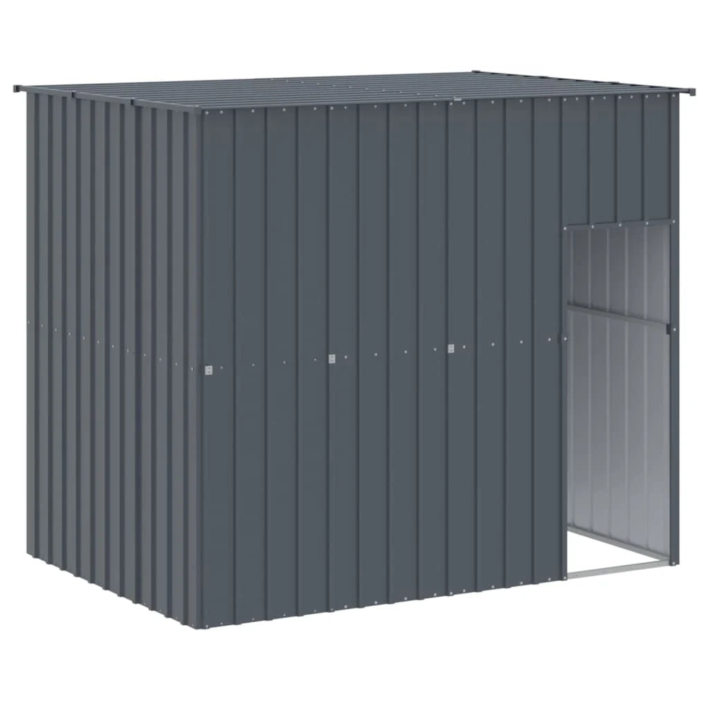 Cuccia per cani con recinto 214 x 1273 x 181 cm antracite 02_0043479