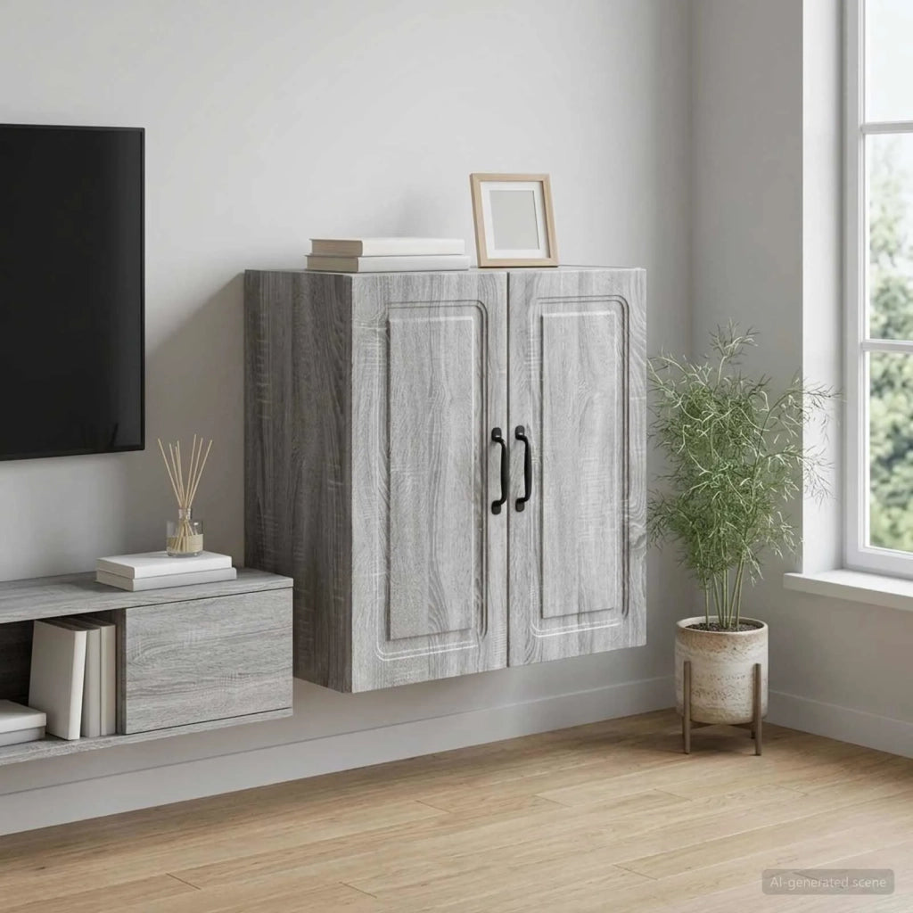 Mobiletto a muro Sonoma grigio 59 x 31 x 60 cm 899261