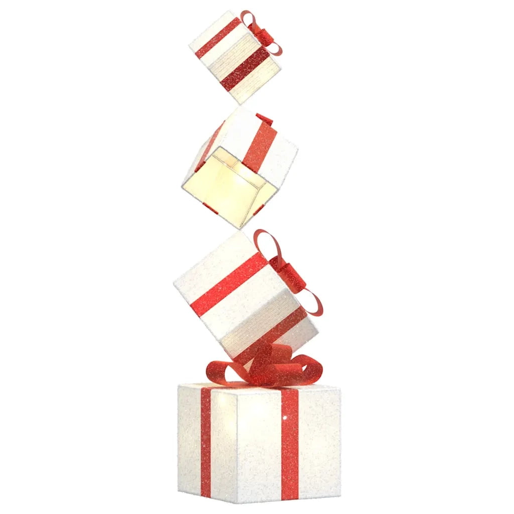 Confezione Regalo Decorazione Natalizia 80 LED Bianco Caldo