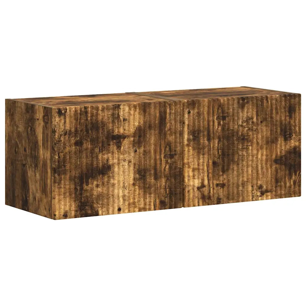 Mobile TV da parete 2 pcs Rovere fumé 39 x 31 x 29,5 cm