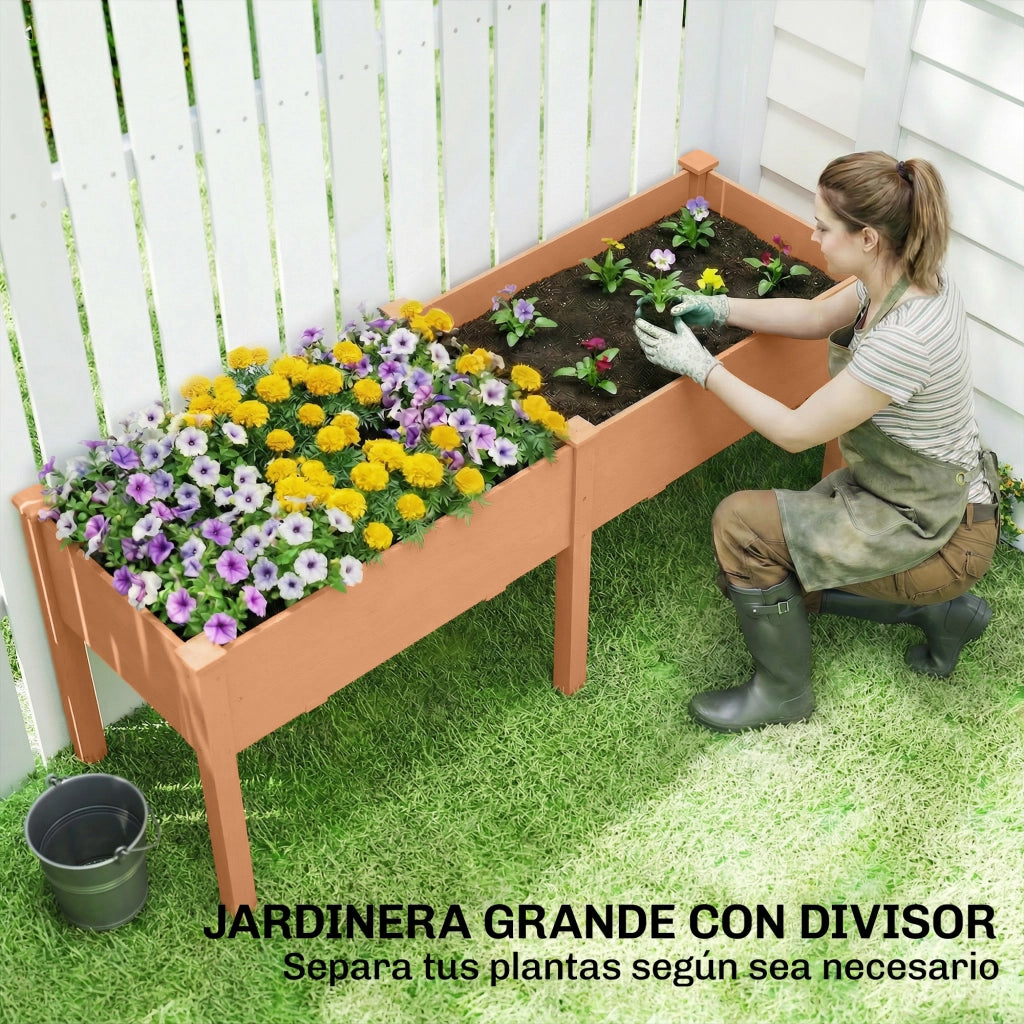 Tavolo da pranzo in legno di acacia 6 posti rettangolare ¨C zephmum ¨C marrone 184x59x76,5 cm