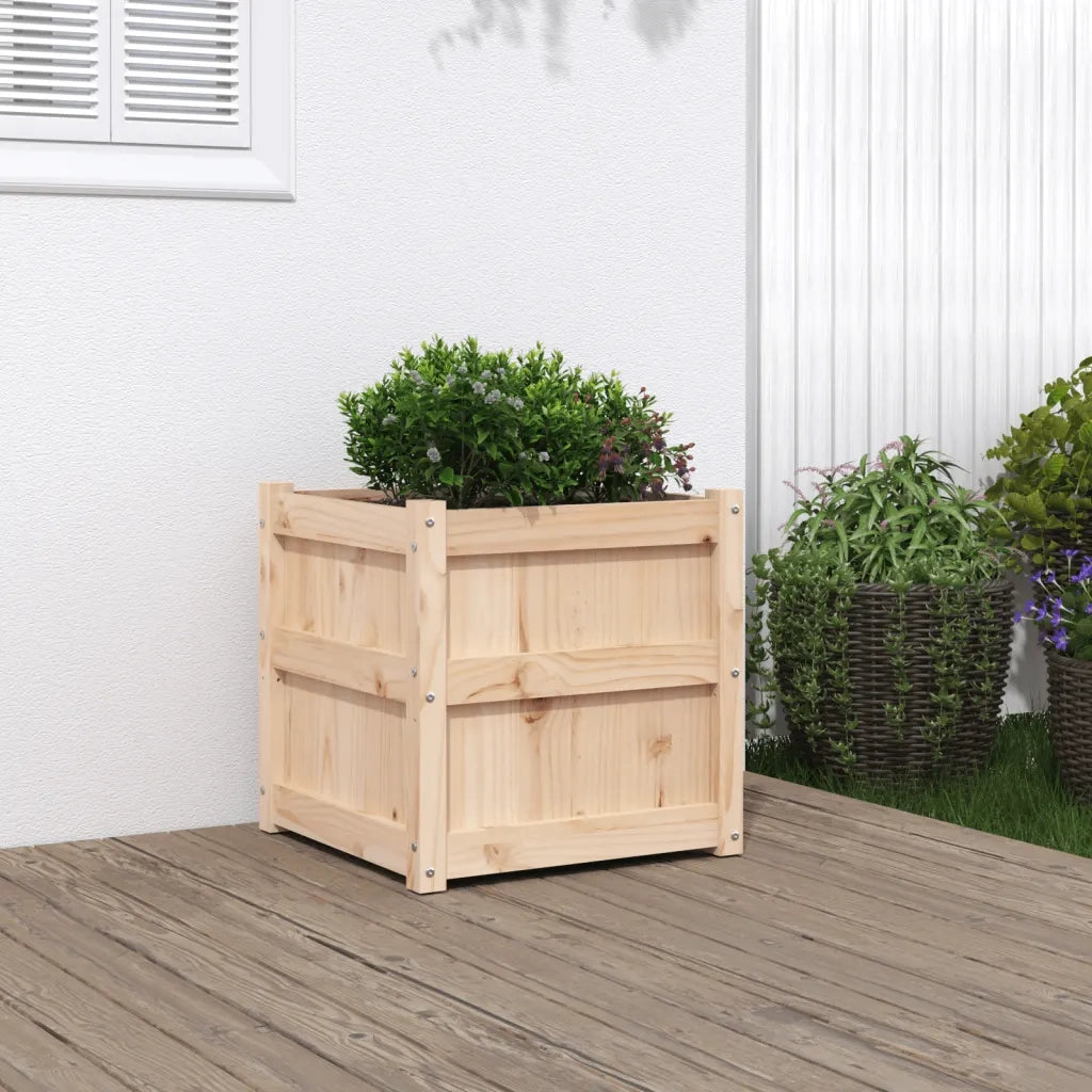 Fioriera da Giardino 50x50x50 cm in Legno Massello di Pino 837414