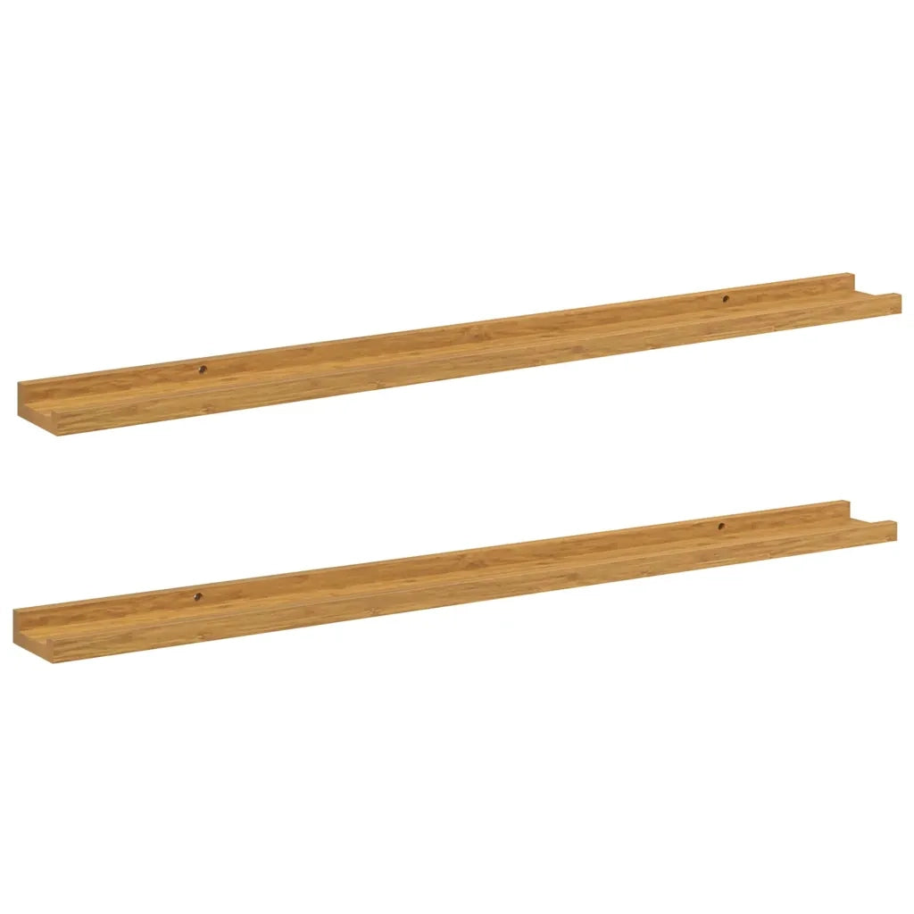Scaffale da parete 2 pcs Beige 100 x 9 x 3 cm Legno multistrato
