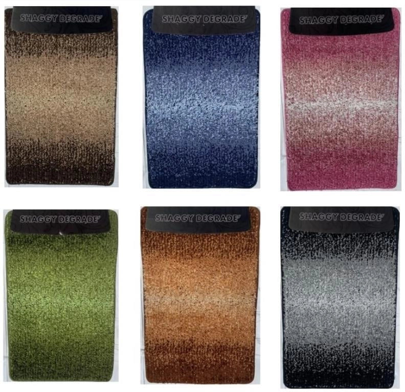 Tappeto da Bagno Shaggy Degrade' 66 x 120 cm 6 Colori