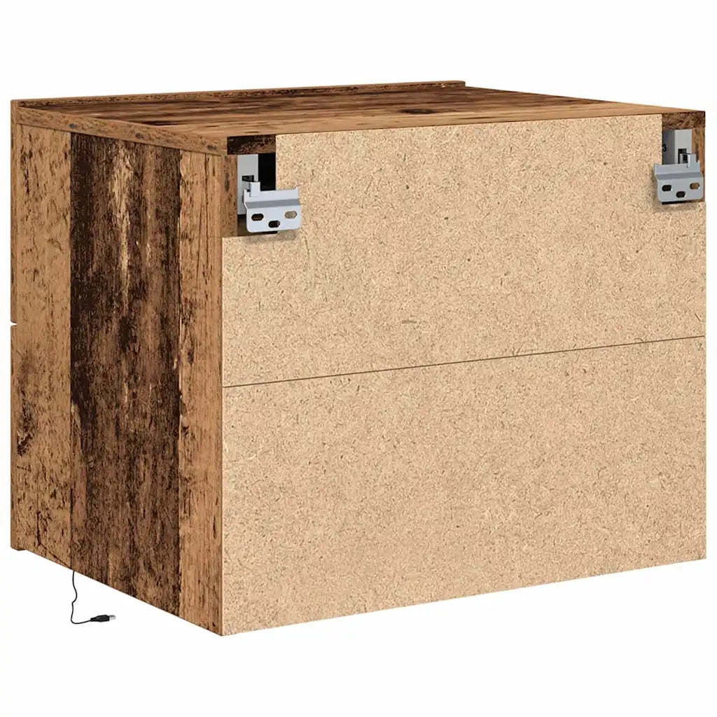 Set di 2 Comodini | Armadio da Notte | Mobiletto da notte Legno vecchio 50 x 39 x 41 cm