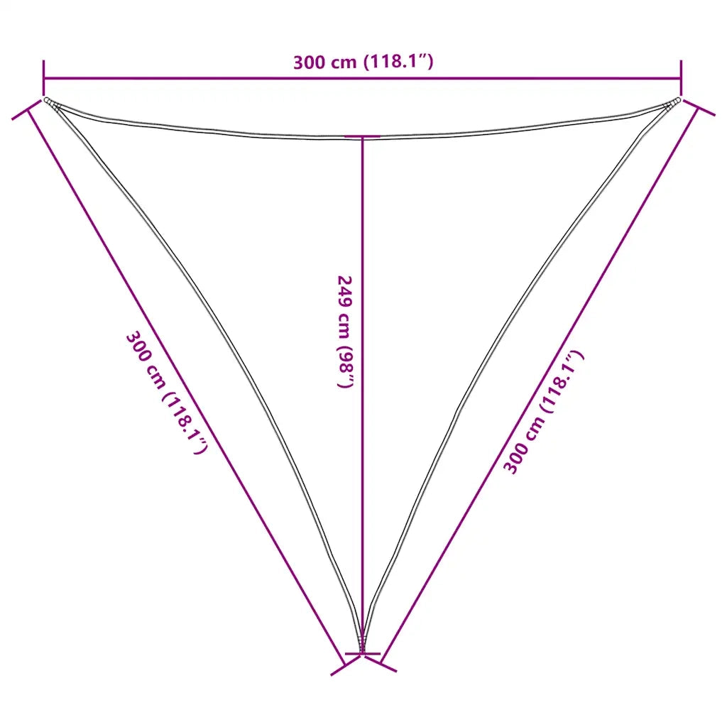 Parasole a vela | Telo Ombra | Vela da ombra Oxford Triangolare 3x3x3 m Blu