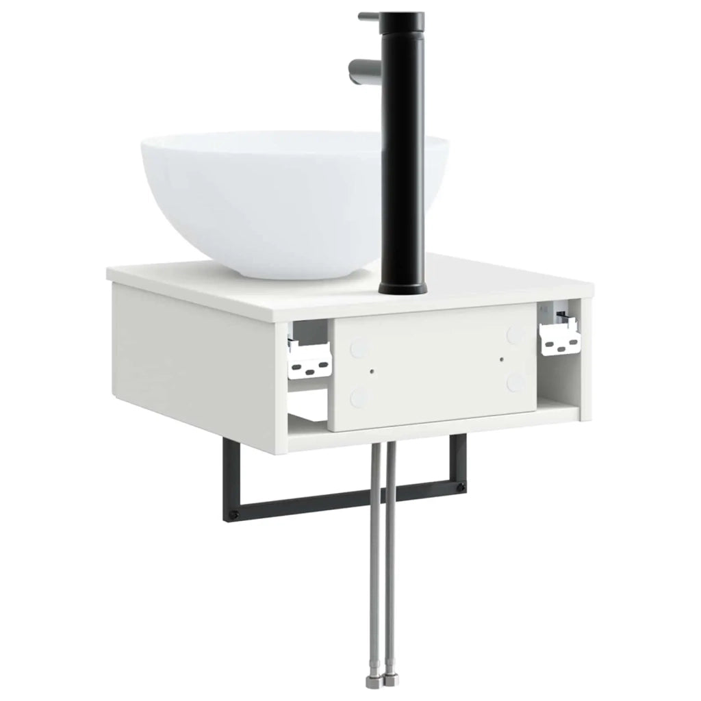 Lavabo da Parete Bianco 40 x 41 x 40,5 cm Legno ingegnerizzato