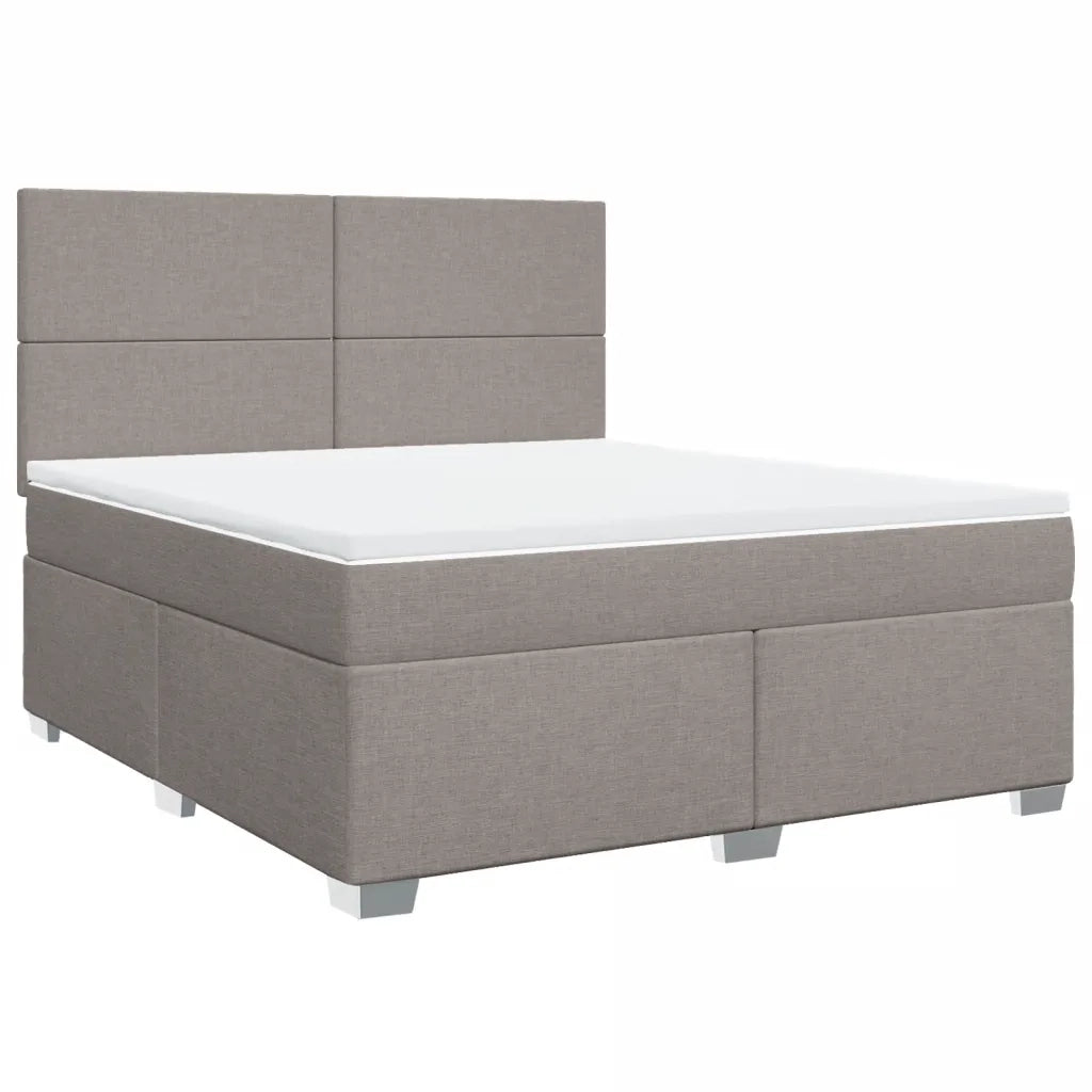 Giroletto a Molle con Materasso Tortora 180x200 cm in Tessuto 3290564