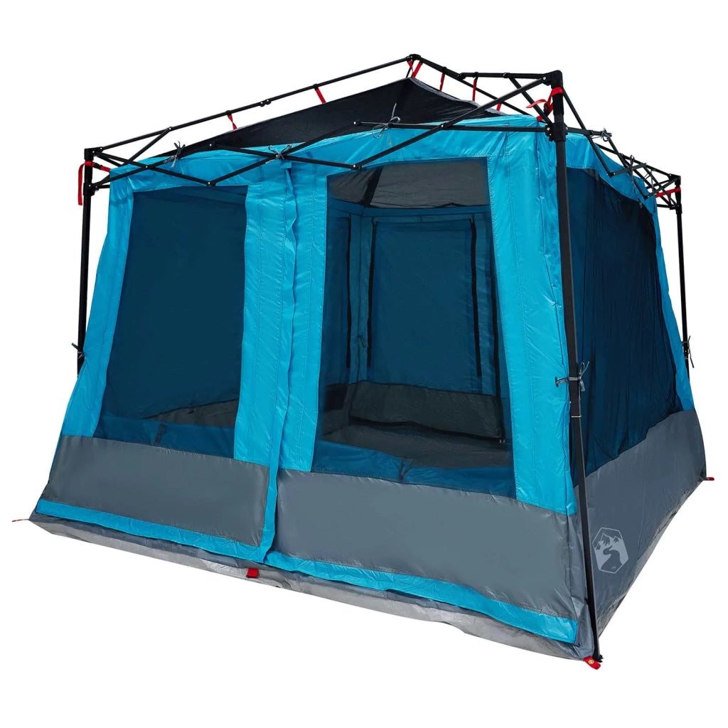 Set di Tende da Campeggio con tetto 2 pcs Blu Taffeta e Tessuto