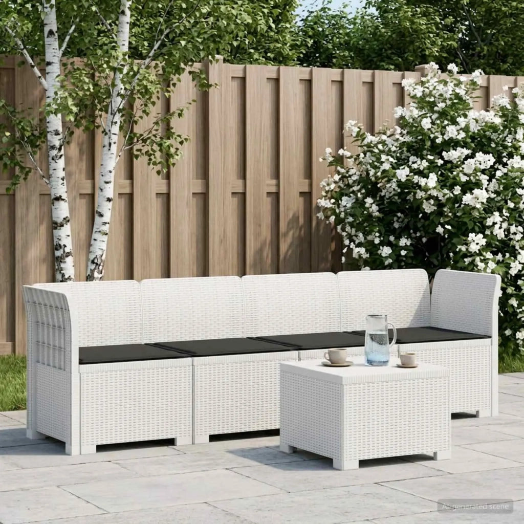 Divano da Giardino a 4 Posti con Cuscini in Stile Rattan PP 3443863