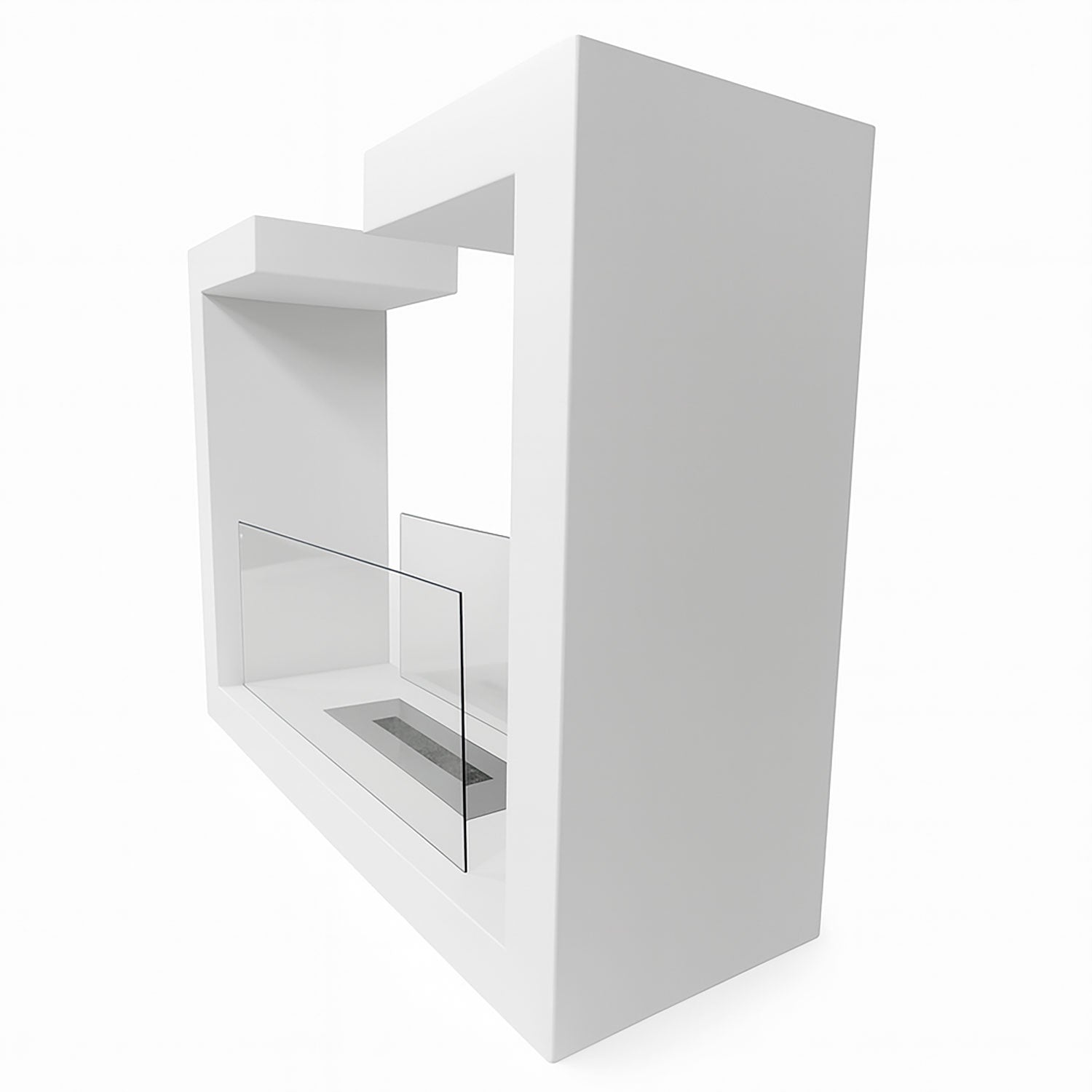 Camino a Bioetanolo da Terra Venus Free Standing Geometrico e Vetri Protettivi Serbatoio 850 ml in Acciaio Verniciato