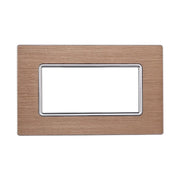 Placca In Alluminio Serie Solar 4P Colore Oro Compatibile Con Bticino Matix