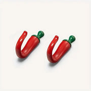 Wandhaak a doppio ramo rosso | Stile rurale moderno | Appoggiate da decorazione per cucina/ingresso
