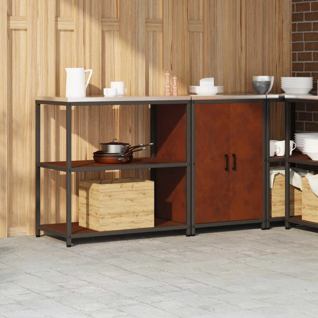 Set di Stoccaggio per Cucina con lo scaffale 2 pcs Ruggine 3392665