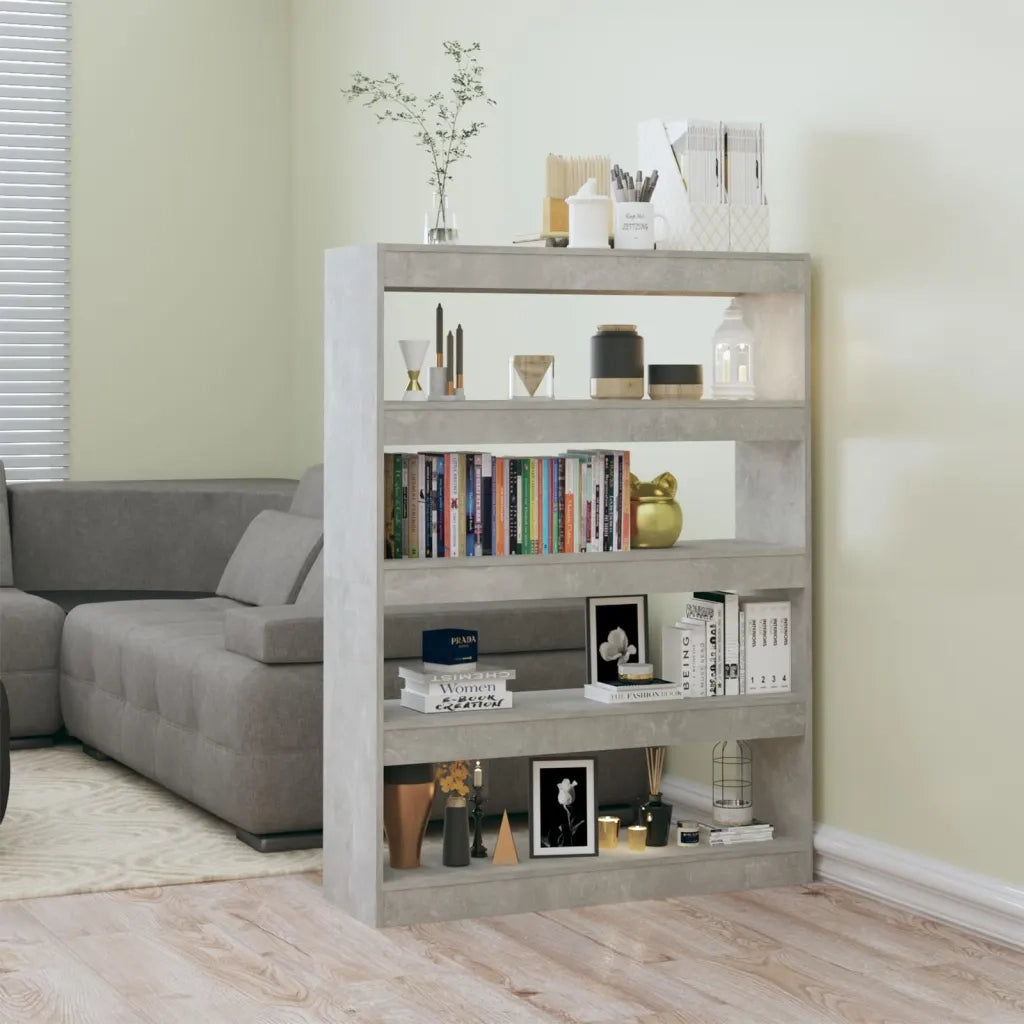 Libreria/Divisorio Grigio Cemento 100x30x135 cm 811758
