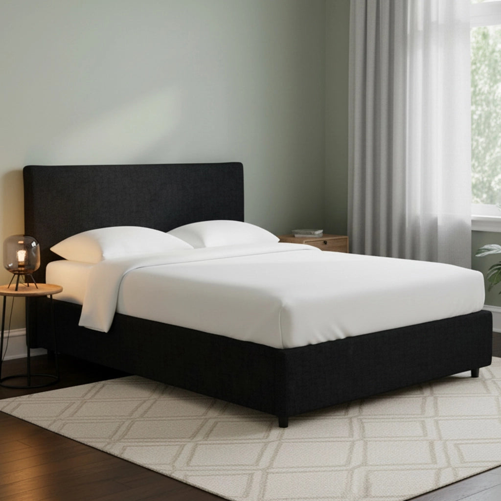 Oldham, Letto Piazza e Mezza Sfoderabile Made in Italy, Grigio Scuro