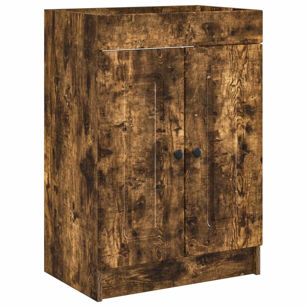 Mobiletto da bagno sotto il lavello Rovere Fumo 890019