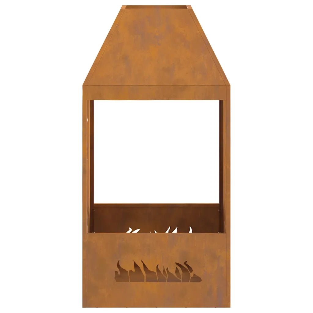 Focolare-Stufa-Camino Marrone 50 x 50 x 100 cm Acciaio 975926