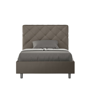 Letto Singolo 100x190 cm con Rete Priya Cappuccino